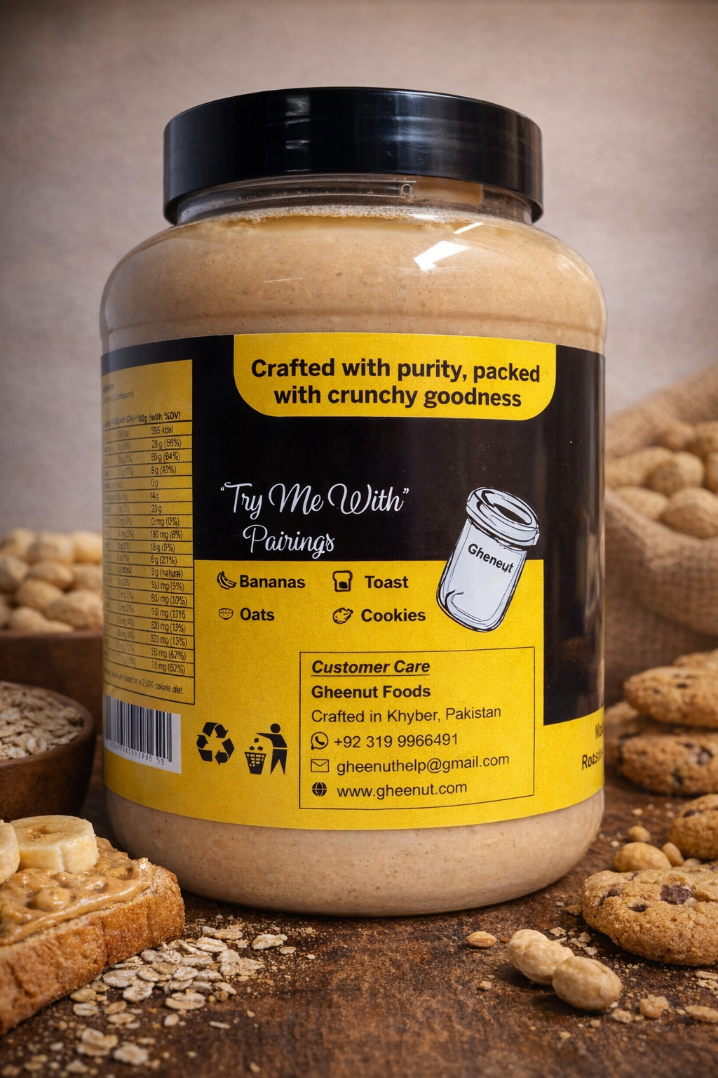 Gheenut Crunchy Peanut Butter