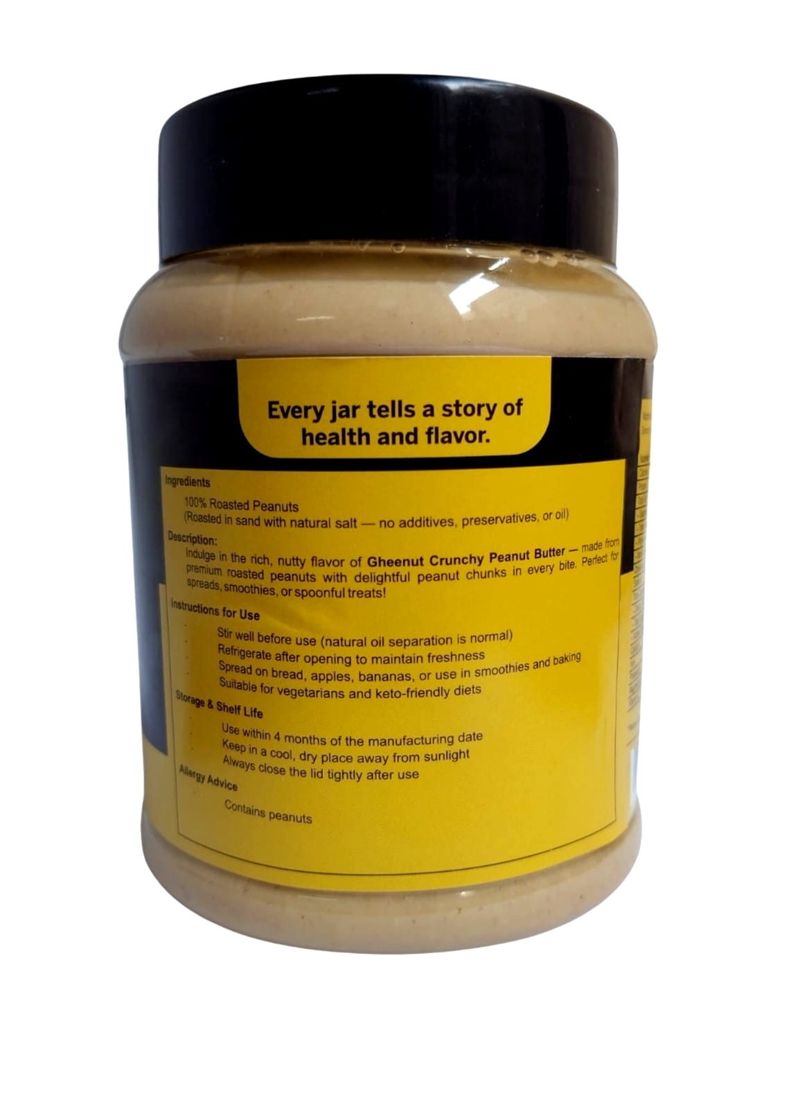 Gheenut Crunchy Peanut Butter – 500g